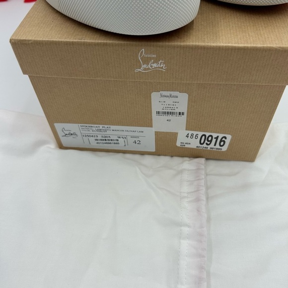 Men\'s Christian Louboutin roller boat spike slip on sneakers size 42 made Italy main image 11